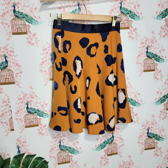 3.1 Phillip Lin Leopard Print Circle Flowy Cute Mini Skirt - Picture 2 of 11